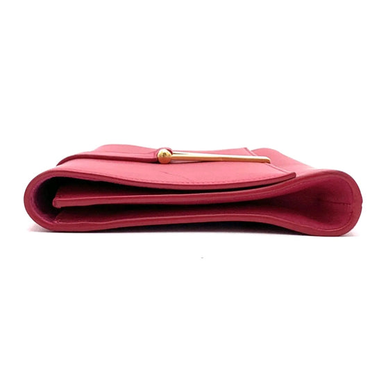 Pre-owned Yves Saint Laurent Leather Clutch Chyc Pink